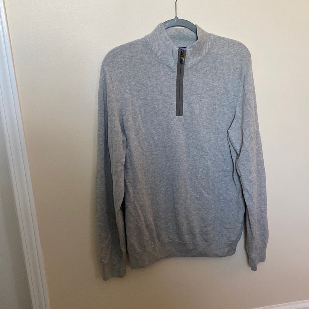 Vineyard Vines Gray Quarter-Zip Sweater